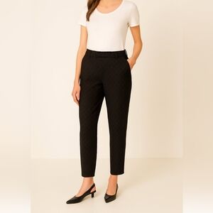 Juicy Couture Beverly Skinny Elastic Waist Pullon Pants Black Diamond Print SZ16